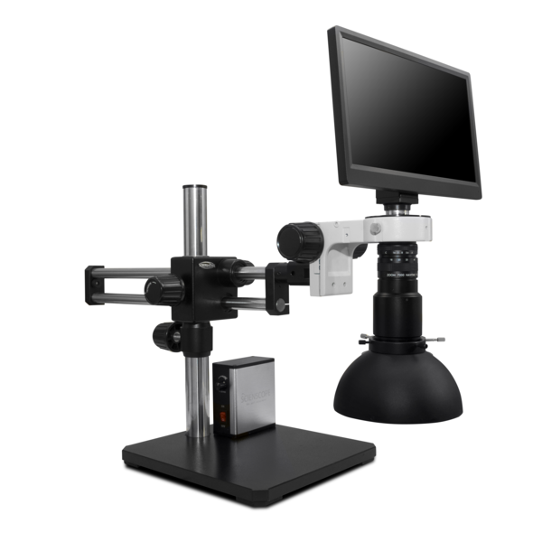 Scienscope Macro Digital Inspection System With Dome LED Light On Dual Arm Stand MAC3-PK5D-DM